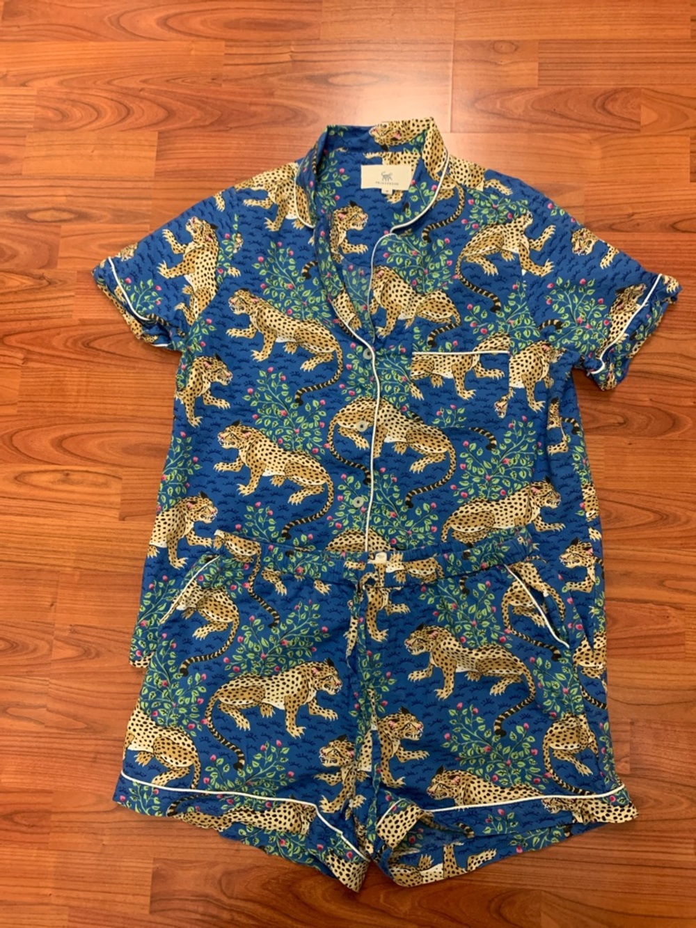 Print fresh Blue Bagheera short set